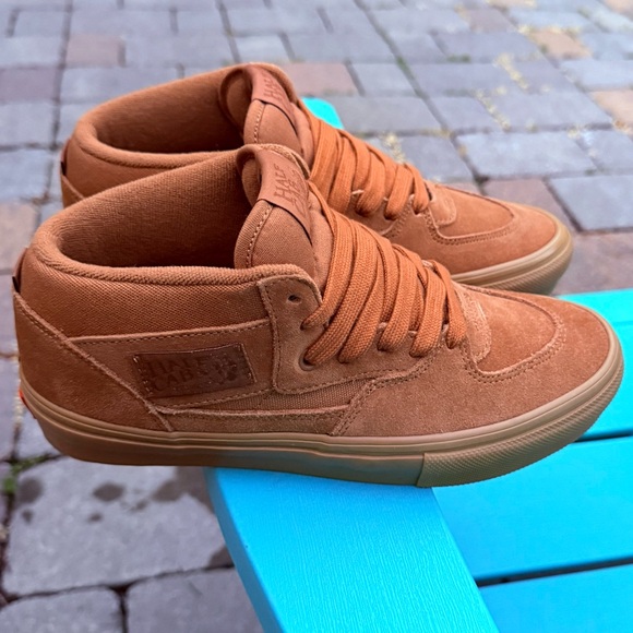 Mens Vans Skate Half Cab Brown & Gum Skateboard Shoes US Size 7.5 - Barely Used - Picture 4 of 9